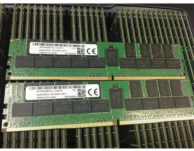 Alt view image 2 of 3 - 1PCSRAM 64G 64GB DDR4-2400 4DRX4 LRDIM For MTServer Memory MMTA72ASS8G72LZ-2G3