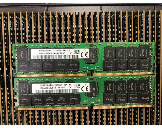 Main image of 1 Pcs RAM 64GB DDR4 3200MHz 3200 HMAA8GR7CJR4N-XN PC4-3200AA ECC REG RDIMM For SK Hynix Server Memory