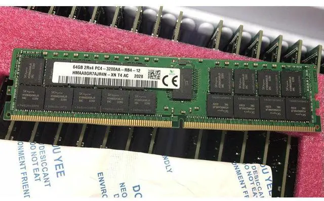 Alt view image 3 of 4 - 1 Pcs RAM 64GB DDR4 3200MHz 3200 HMAA8GR7CJR4N-XN PC4-3200AA ECC REG RDIMM For SK Hynix Server Memory