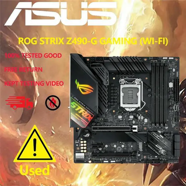 Main image of Republic of Gamers Strix Z490-G Gaming Wi-Fi LGA 1200 Micro-ATX Motherboard
