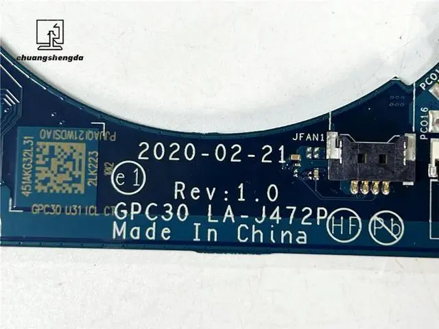 Alt view image 3 of 4 - LAPTOP MOTHERBOARD L94589-601 LA-J472P FOR 13-BA with SRGKL I5-1035G1 8G Fully Tested to Work ly