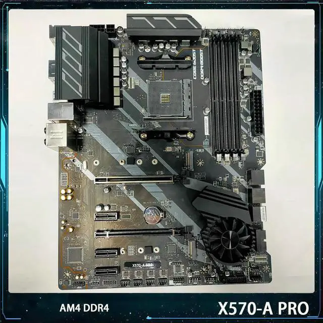 Main image of X570-A PRO ForAM4 DDR4 128G PCI-E 4.0 M.2*2 SATA3 USB3.2 ATX PC Desktop Motherboard