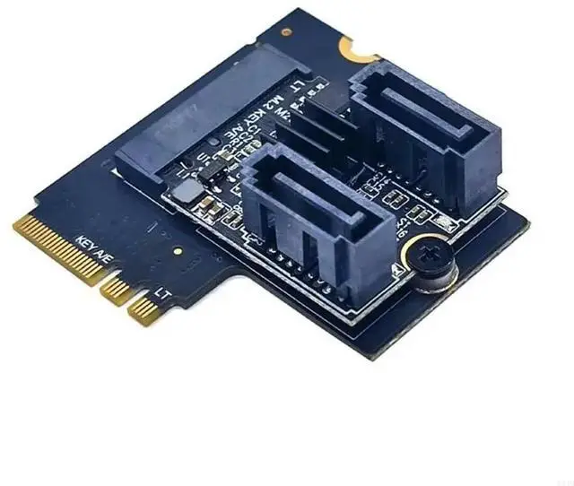 Alt view image 4 of 7 - to SATA3.0 Expansion Card KEY A + E WIFI M.2 to Hard Disk Adapter Card Without Driver Installation JMB582 Chip