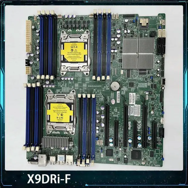 Alt view image 2 of 4 - X9DRi-F Two-Way Server E-ATX Motherboard LGA2011 C602 DDR3 Xeon E5-2600 And E5-2600 V2 Family PCI-E 3.0 For S