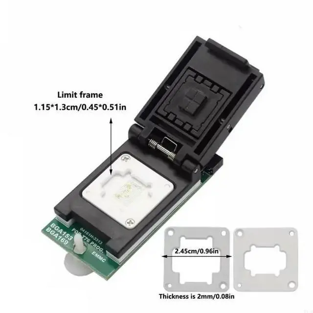 Main image of EMMC BGA153 BGA169 Adapter Socket For T76 Programmer Speed Programming &Reading