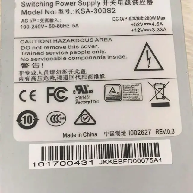 Alt view image 2 of 7 - Power Supply For KSA-300S2 280W Fully Tested