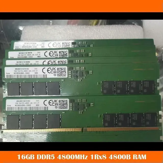 Main image of 1PCS16GB DDR5 4800MHz 1Rx8 4800B RAM For Desktop Memory Work FineFast Ship