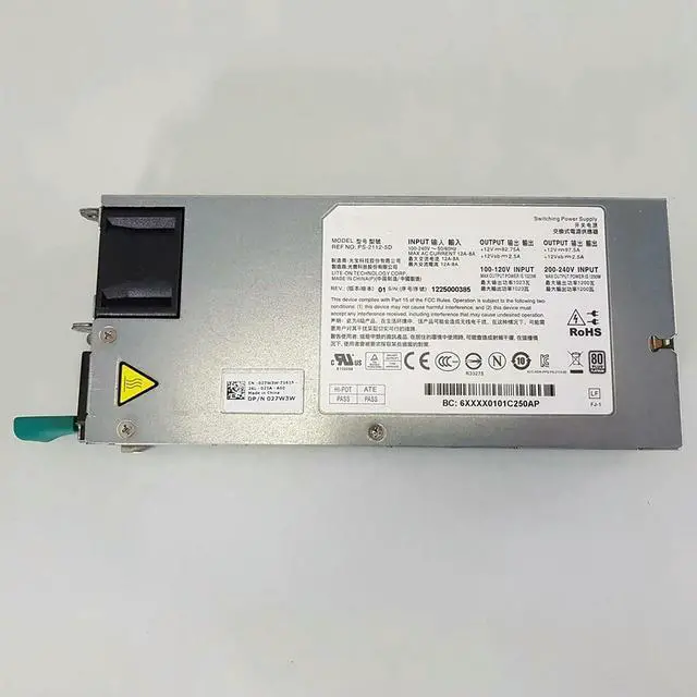 Alt view image 3 of 7 - PS-2112-5D For POWEREDGE C6100 C6220 1200W Server Power Supply 09X810 027W3W