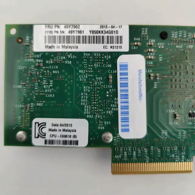 Alt view image 2 of 4 - For X520 10G Dual Port 10G Network Card 3850X5 X6 X3650M5 49Y7961 49Y7962