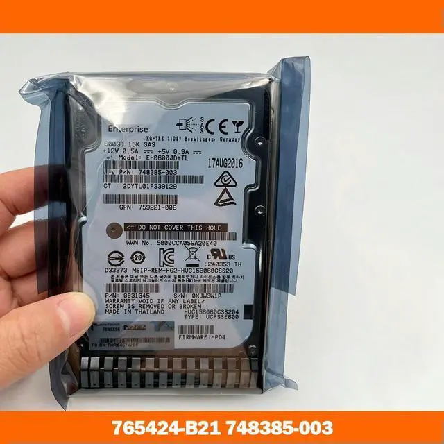Main image of Server HDD For 765424-B21 748385-003 600G SAS 15K 2.5''