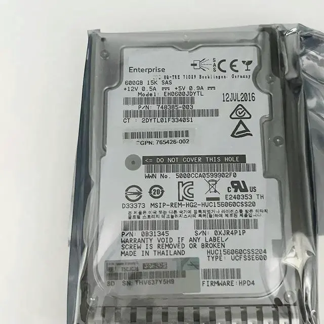 Alt view image 3 of 7 - Server HDD For 765424-B21 748385-003 600G SAS 15K 2.5''