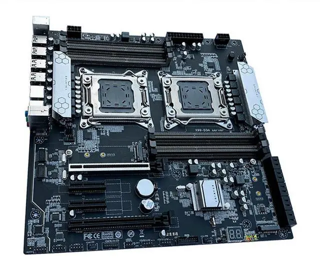 Alt view image 4 of 4 - X99 For JGINYUE X99-D34 Two-Way E-ATX LGA 2011-3 256G DDR3*3 DDR4*4 Desktop Motherboard