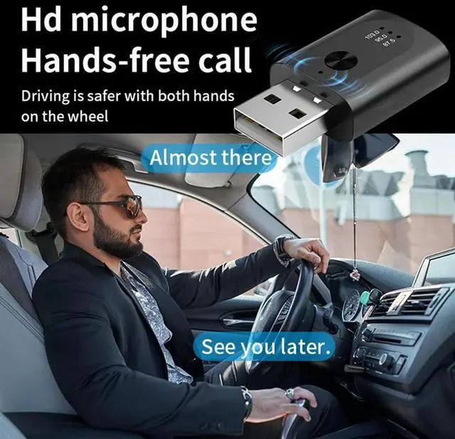 Alt view image 5 of 7 - Ageryu Workmanshipp-USB Bluetooth 5.3 Adapter Wireless Audio Receiver Bluetooth Transmitter With Mic Handsfree Call For Car W