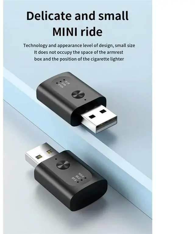 Alt view image 7 of 7 - Ageryu Workmanshipp-USB Bluetooth 5.3 Adapter Wireless Audio Receiver Bluetooth Transmitter With Mic Handsfree Call For Car W