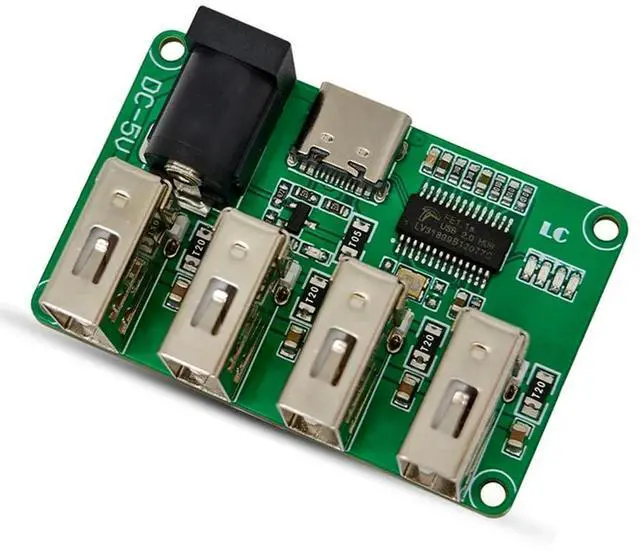 Alt view image 2 of 4 - USB2.0 HUB Module 1 To 4 Hub Module 480Mbps TYPE-C Input HUB Expansion Board For Keyboard Mouse
