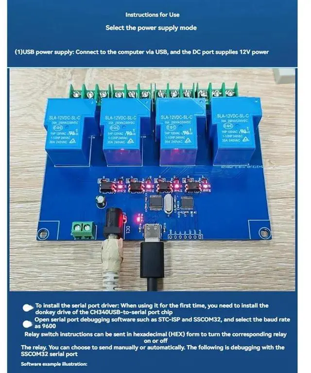 Alt view image 4 of 4 - USB2.0 HUB Module 1 To 4 Hub Module 480Mbps TYPE-C Input HUB Expansion Board For Keyboard Mouse