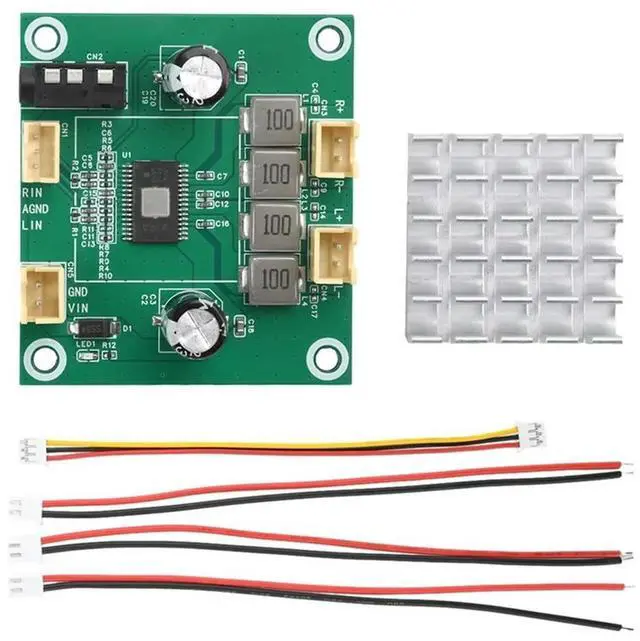 Alt view image 6 of 7 - Ageryu TPA3116 DC 5V-26V 50W+50W 2.0 Channel Digital Stereo Audio Power Amplifier Board 2A Audio Amplifier Module