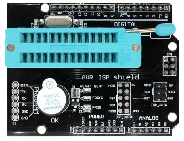 Alt view image 7 of 7 - Ageryu Programmer Expansion Board Shield Burning Bootloader For Atmega328p Module Atmega With LED Indicator