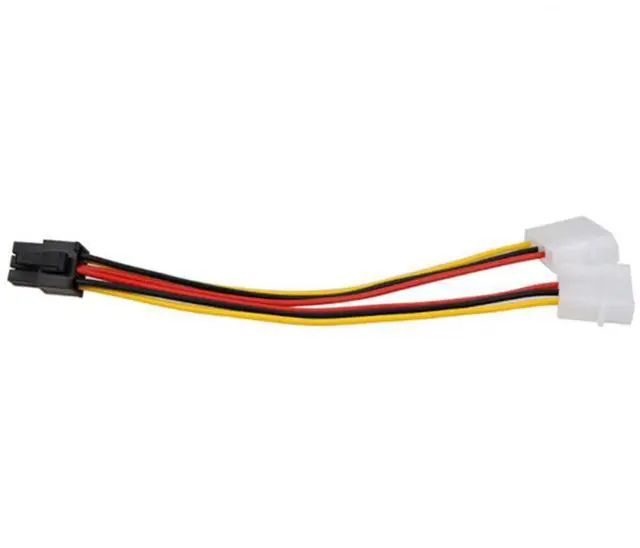 Alt view image 4 of 4 - 10PCS Molex 4 Pin To PCI-E PCI Express 6 Pin Power Converter Adapter Cable Connector Power Supply Cable
