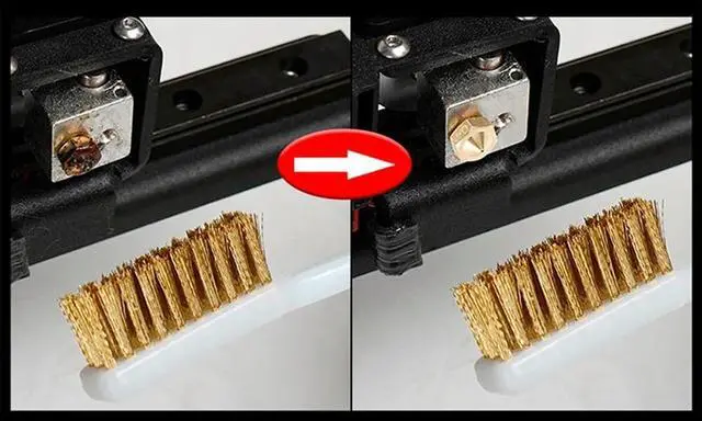 Alt view image 6 of 7 - Ageryu 3D Printer Cleaner Tool Copper Wire Brush Toothbrush Nozzle Cleaning Needle 3D Printer Parts Cleaning Tool Wrench Kit