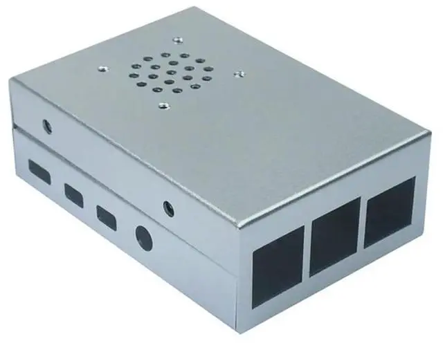 Main image of For Pi 4 Model B Case CNC Aluminum Case Ultra-Thin Metal Shell For Pi 4 Model B Case (Silver)