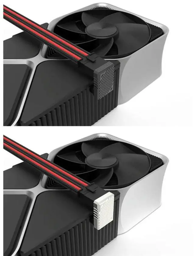 Alt view image 4 of 4 - Workmanshipp-Power Supply Connector 16Pin(12+4Pin) ATX3.0 12VHPWR 600W GPU 180° Adapter For RTX 4090 4080 4070 Ti 3090