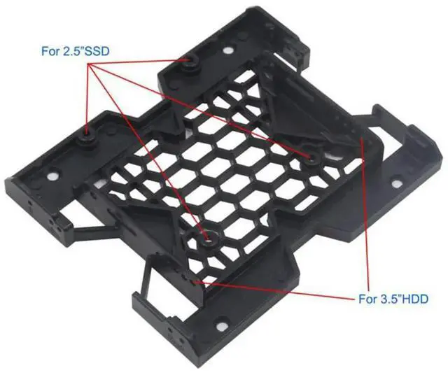 Alt view image 6 of 7 - Ageryu 5.25Inch To 3.5Inch 2.5Inch Cooling Fan Bracket SSD HDD Mounting Bracket Internal Hard Disk Drive Bays Holder