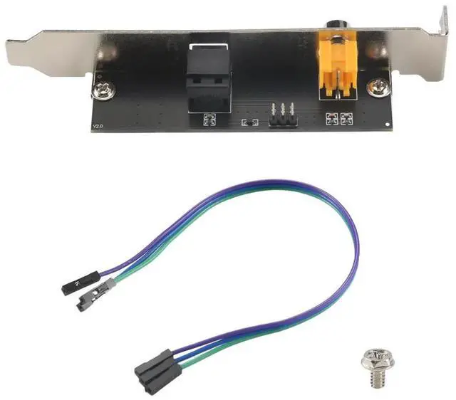 Alt view image 6 of 7 - Ageryu 24Bit 192Khz Daughter Card SPDIF Optical and RCA Out Plate Cable Bracket Digital Audio Output for AA56