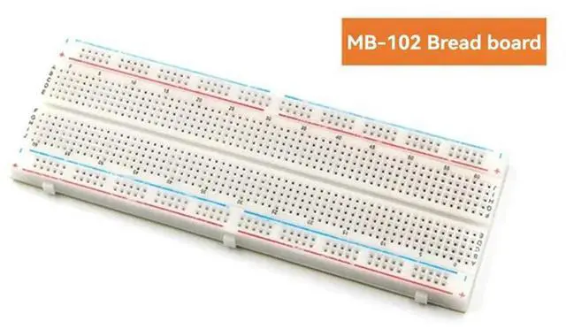 Main image of Ageryu MB102 Breadboard Power Module Kit With 830 Point Solderless Breadboard & 65 Flexible Jumper Wires For Prototyping