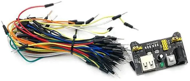 Alt view image 2 of 6 - Ageryu MB102 Breadboard Power Module Kit With 830 Point Solderless Breadboard & 65 Flexible Jumper Wires For Prototyping