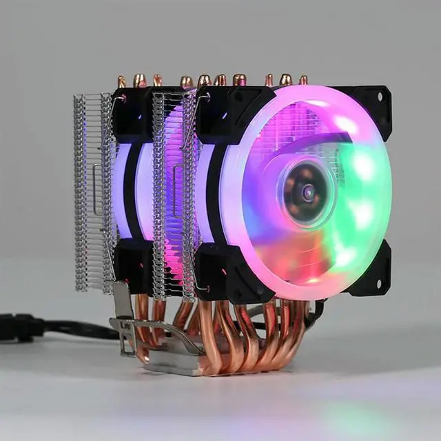 Alt view image 2 of 7 - Ageryu CPU Cooling Fan 4-Pin Connector CPU Cooler With Copper Heatsink For I3/I5/I7 Socket 1150/1151/1155/1156/1200/775 CPU D