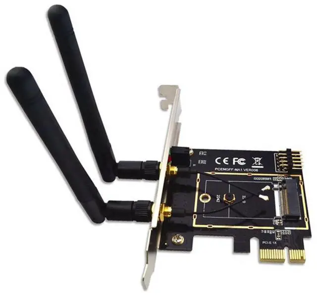 Alt view image 4 of 7 - Ageryu M.2 Wifi Adapter M2 Ngff Key A-E to Mini Pci Express Wifi Raiser PCI-E 1X NGFF Wireless Support Mini Pcie Network Card AAA56