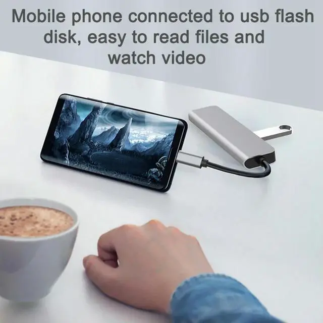 Alt view image 2 of 4 - USB Docking Station , 7-In-1 Hub, With PD100W, SD/TF, -Compatible, 4 USB Multi-Port Adapter, For Laptops, Phones D