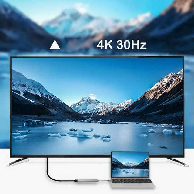 Alt view image 4 of 4 - USB Docking Station , 7-In-1 Hub, With PD100W, SD/TF, -Compatible, 4 USB Multi-Port Adapter, For Laptops, Phones D