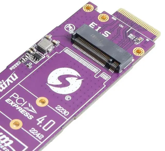 Alt view image 4 of 4 - Nvme M.2 To EDSFF E1.S SSD Riser Card Adapter M.2 Key NVME To EDSFF SSD Adapters Convert Card PCIE 4.0 X4 Expansion Ca