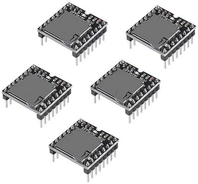 Alt view image 3 of 4 - Ageryu 5Pcs YX5200 MP3 Player Audio Module MP3 Voice Decode Board Supporting TF Card U-Disk IO/Serial Port/AD