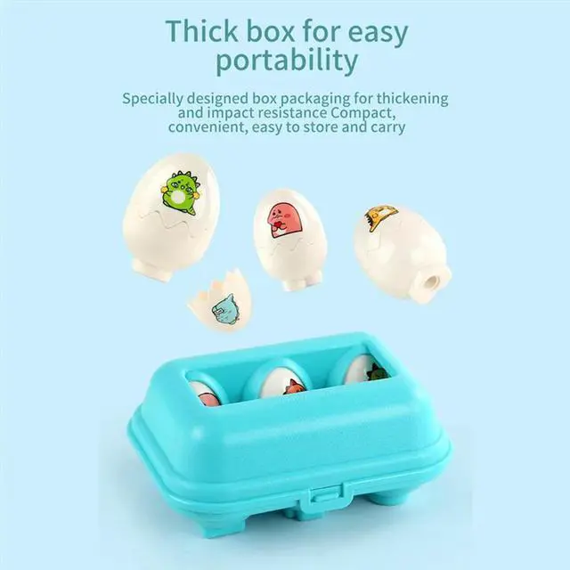 Main image of Ageryu Workmanshipp-6PCS 3D Eggs Puzzle Learning Education Math Toys Smart Game Easter Gifts For 1 2 3 Year Old