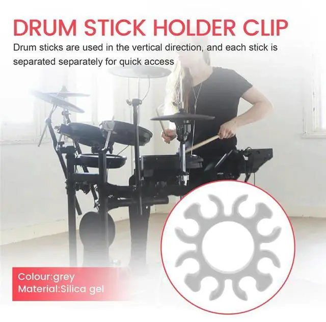 Alt view image 5 of 7 - Ageryu Drum Stick Holder Clip For Roland V TD 38Mm Drums Silicone Drum Sticks Stand Clip Accessories-N33R