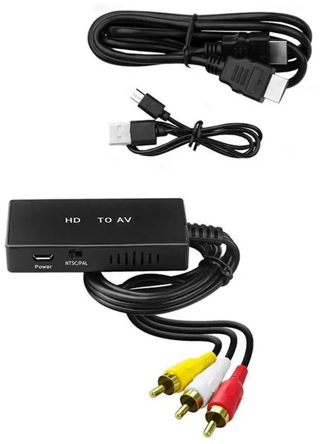 Alt view image 2 of 4 - Converter -Compatible To AV Converter -Compatible To Video Audio Adapter Supports PAL/NTSC Compatible