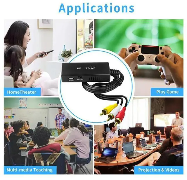 Main image of Converter -Compatible To AV Converter -Compatible To Video Audio Adapter Supports PAL/NTSC Compatible