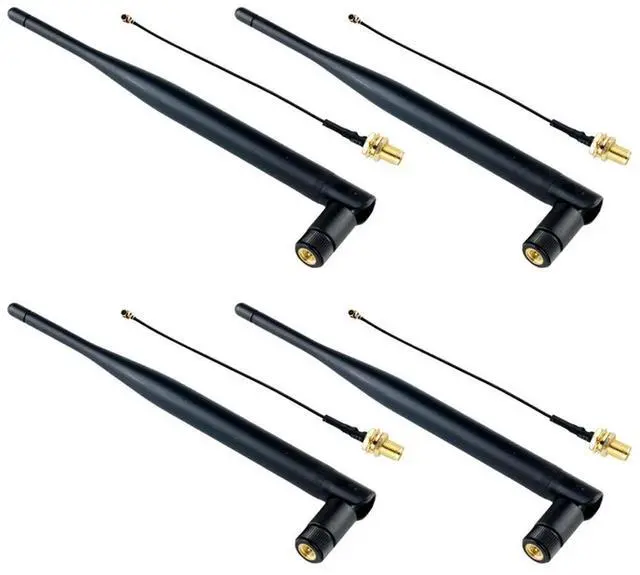 Alt view image 7 of 7 - Ageryu 4Pcs Antenna 5Dbi SMA Male With Extenstion Cable Omni-Directional Lora Antenna-N33R
