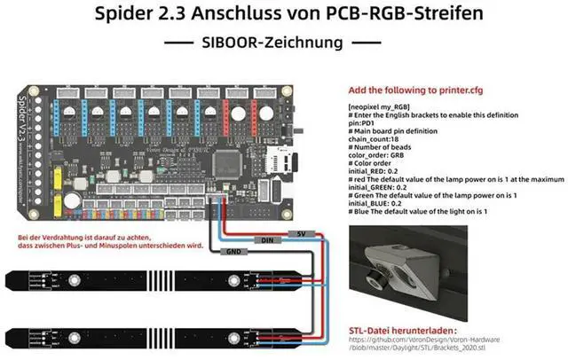 Alt view image 3 of 4 - 2Pcs 3D Printer Daylight PCB Kit 5V RGB LED Bar Daylight On A Stick For Voron 0.1/0.2 Micrometre Lamp Bar 158Mm Easy I