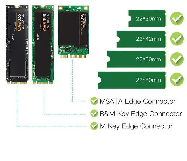 Main image of Ageryu 3 In 1 NGFF And MSATA SSD Adapter Card,M.2 NVME To PCIE/M.2 SATA SSD To SATA III/MSATA To SATA Adapter For 2280/2260