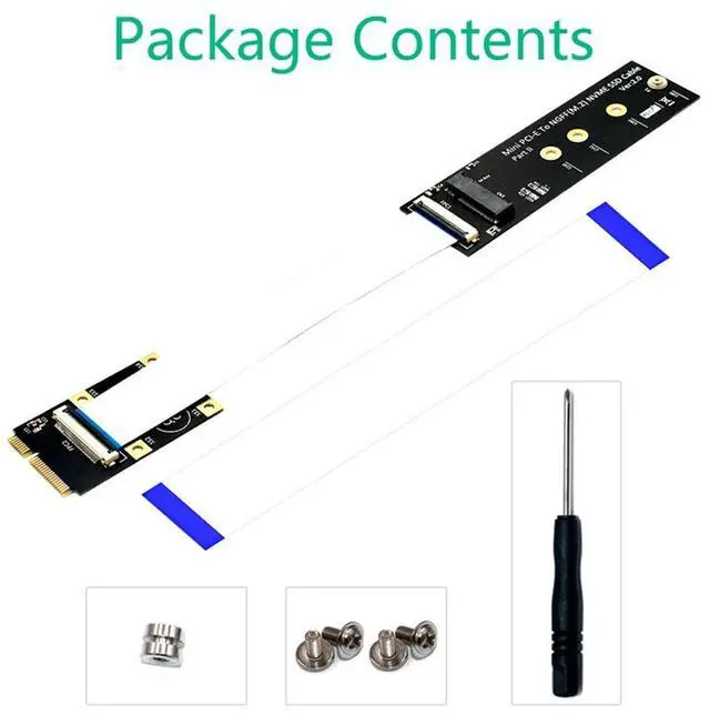 Alt view image 3 of 4 - M.2 NVME SSD To Mini PCI-E Adapter With FFC Cable For M.2 M-Key 2230/2242/2260/2280 NVME SSD Converter Extension Cord