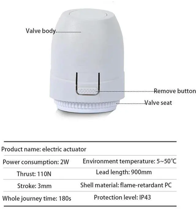 Alt view image 3 of 4 - Ageryu Floor Heating Valve NC AC 230V Electric Thermal Actuator Manifold For Underfloor Heating Thermostat-N33R