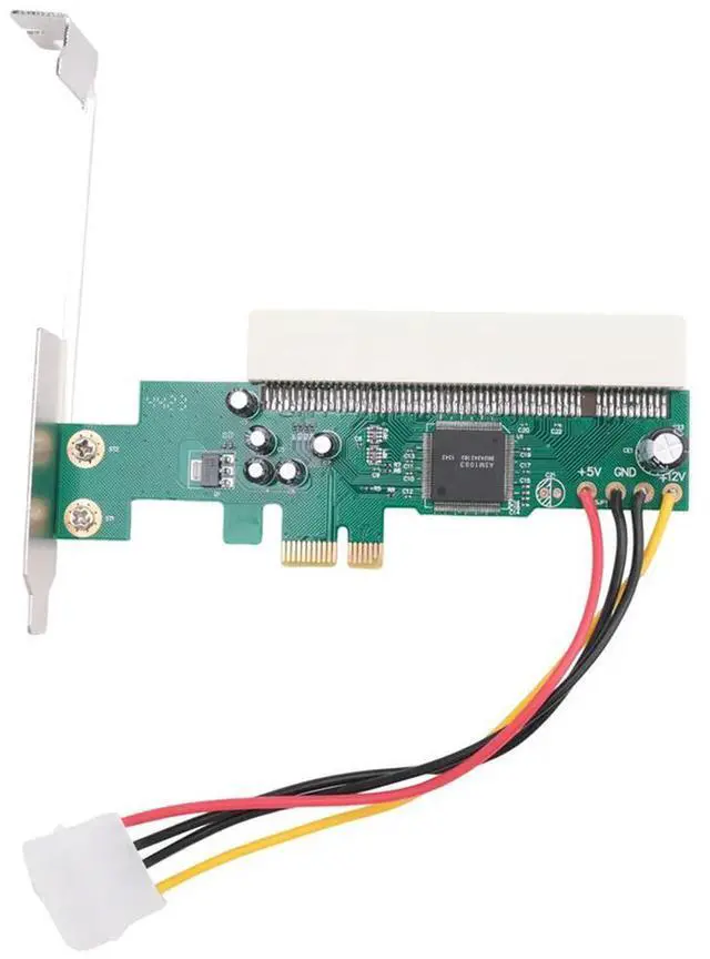 Alt view image 4 of 7 - Ageryu PCI-Express To PCI Adapter Card PCI-E X1/X4/X8/X16 Slot With 4 Pin Power Cable Card-N33R