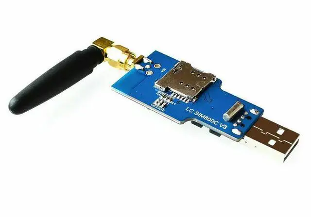 Alt view image 3 of 7 - Ageryu USB To GSM Module Quad-Band GSM GPRS SIM800C Module For Bluetooth SMS Messaging With Antenna-N33R
