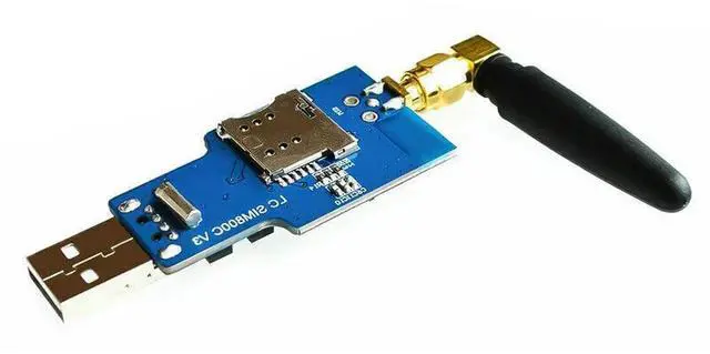 Alt view image 4 of 7 - Ageryu USB To GSM Module Quad-Band GSM GPRS SIM800C Module For Bluetooth SMS Messaging With Antenna-N33R