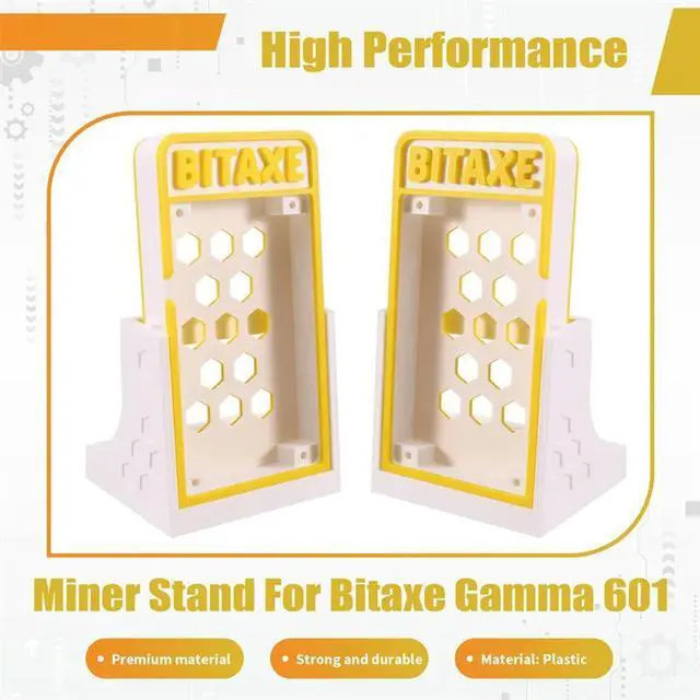 Alt view image 3 of 4 - 3D Printer Stand For Bitaxe Gamma 601 Bitaxe Supra 401 Miner Bracket For Bitaxe Gamma 601 Stand Yellow+White