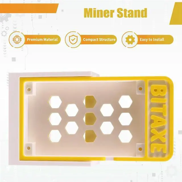 Alt view image 2 of 4 - 3D Printer Stand For Bitaxe Gamma 601 Bitaxe Supra 401 Miner Bracket For Bitaxe Gamma 601 Stand Yellow+White